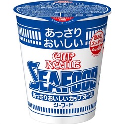 NISSIN Лапша быстрого приготовления CUP NOODLE SeaFooD LIGHT легкая пшеничная c морепродуктами, 60 гр. термостакан