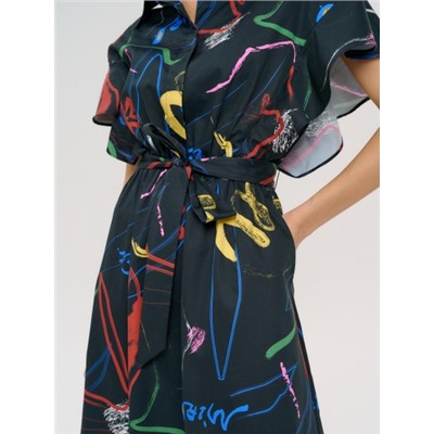 Платье женское 12421-35040 multicolor-black