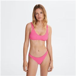 Top bikini texture Solene - rosa