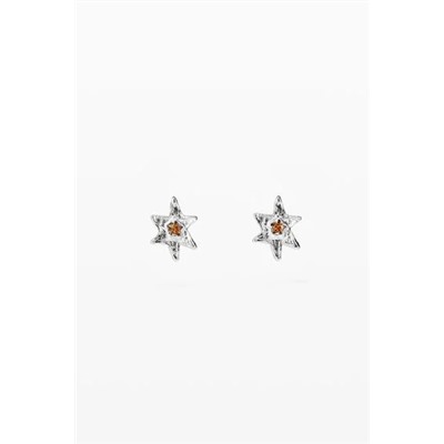 Zalio star earrings silver plated