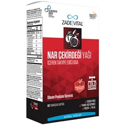 Zade Vital Nar Çekirdeği Yağı 400 mg 60 Kapsül