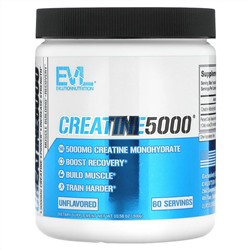 EVLution Nutrition, CREATINE5000, без добавок, 300 г (10,58 унции)