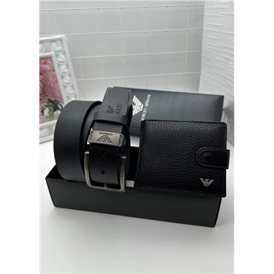 Подарочный набор для мужчины ремень, кошелёк и коробка 2020517