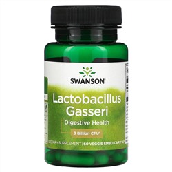 Swanson, Lactobacillus Gasseri, 3 млрд КОЕ, 60 растительных капсул для эмбо