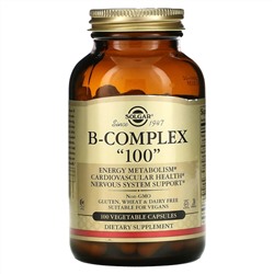 Solgar, комплекс витаминов группы B «100», 100 вегетарианских капсул