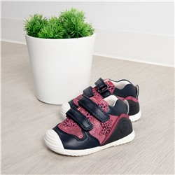 Biomecanics - sneakers - cuero - azul marino y fucsia