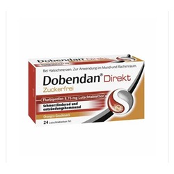 Dobendan® Direkt Zuckerfrei Для длительного облегчения боли в горле