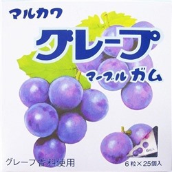 MARUKAWA Набор жевательных резинок, шарики, 6шт х 25 Виноград