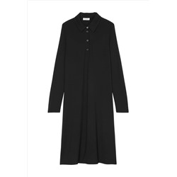 Marc O'Polo - LONG SLEEVE COLLAR SHORT PLACKET - Повседневное платье - черный