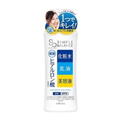 Лосьон для лица UTENA SIMPLE BALANCE для всех типов кожи защита от УФлучей SPF5 с гиалуроновой кислотой бут 220гр