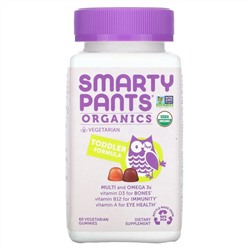 SmartyPants, Organics, комплекс для малышей, вишня и ягодный микс, 60 вегетарианских жевательных таблеток