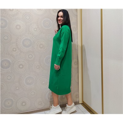 Платье кашемировое 💯Супер качество цвет зелёный