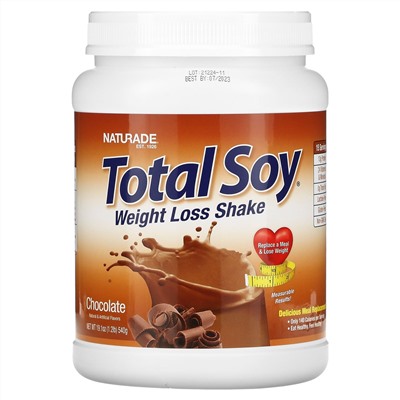 Naturade, Total Soy, коктейль для похудения, шоколад, 540 г (1,2 фунта)