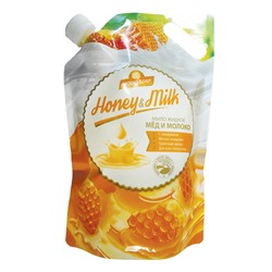 Мыло жидкое Лесные ягоды Мёд и молоко 1000мл(Дой-пак)