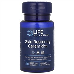Life Extension, керамиды для восстановления кожи, 30 вегетарианских капсул с жидкостью