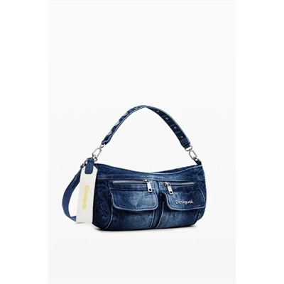 Denim shoulder bag