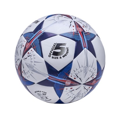 Мяч футбольный Atemi STELLAR-2.0, PU+EVA, бел/син/оранж., р.5, Thermo mould, окруж 68-71