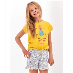Детская хлопковая пижама 2388/2389-S20 Klara желтый/белый, Taro (Польша)