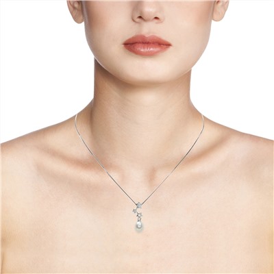 Collar con colgante - plata 925 - perla de agua dulce - Ø de la perla: 6.5 - 7 mm