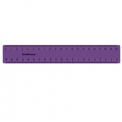 Линейка канцелярская, 20 см, пластик, цвет фиолетовый, европодвес Iris Erich Krause 57846