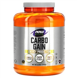 NOW Foods, Sports, Carbo Gain, 8 фунтов (3629 г)