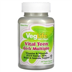 ВегЛайф, Vital Teen Girls Multiple, 60 веганских капсул