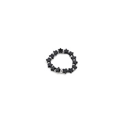 HEMATITE ELASTIC RING SMALL STARS