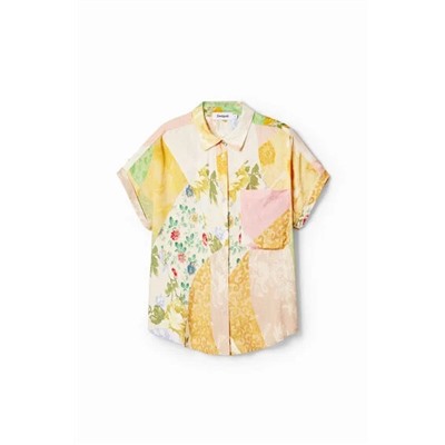 Floral patchwork shirt