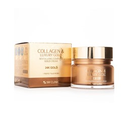 (Корея) Омолаживающий крем для лица с коллагеном и коллоидным золотом 3W CLINIC Collagen & Luxury Gold Cream 100мл