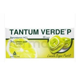 Tantum Verde P Limonlu 20 Pastil/Tantum Verde P 20 Пастилки с лимоном
