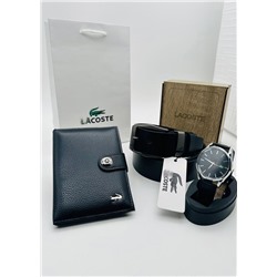 Подарочный набор для мужчины ремень, кошелёк, часы и коробка 2020556