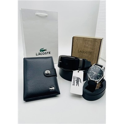 Подарочный набор для мужчины ремень, кошелёк, часы и коробка 2020556
