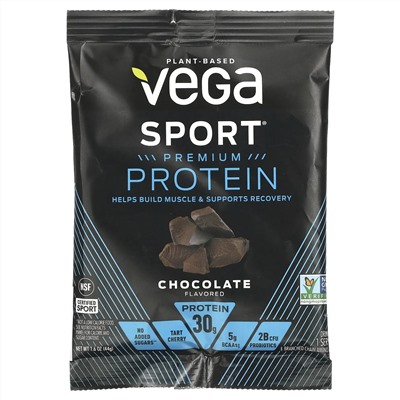 Vega, Sport Performance, протеиновый порошок, шоколадный вкус, 44 г (1,6 унции)