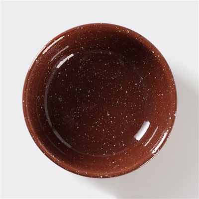 Салатник «Мрамор», d=19 см, цвет коричневый