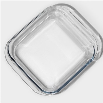 Форма из жаропрочного стекла для запекания квадратная Доляна «Лазанья», 1,6 л, 24,7×22×5,2 см