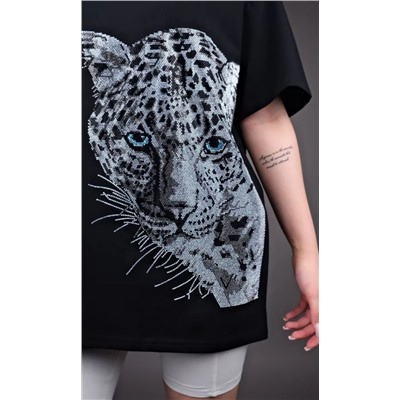 Трендовые футболочки с леопардом из страз