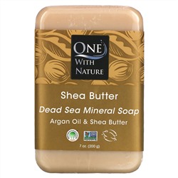 One with Nature, Dead Sea Mineral Soap Bar, Shea Butter, 7 oz (200 g)