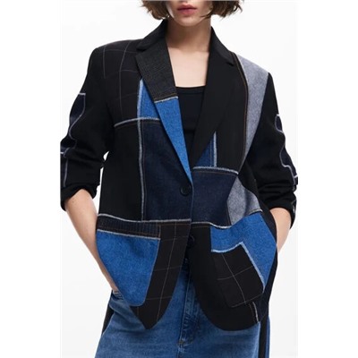 Combined patchwork blazer