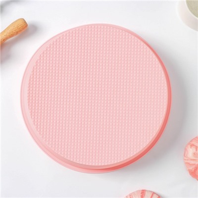 Форма для выпечки Доляна «Круг», силикон, 25×5,5 см, внутр. d=23 см, цвет розовый