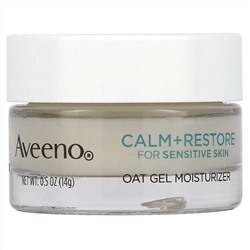 Aveeno, Calm + Restore, Увлажняющий гель из овса, без отдушек, пробный размер, 0,5 унции (14 г)