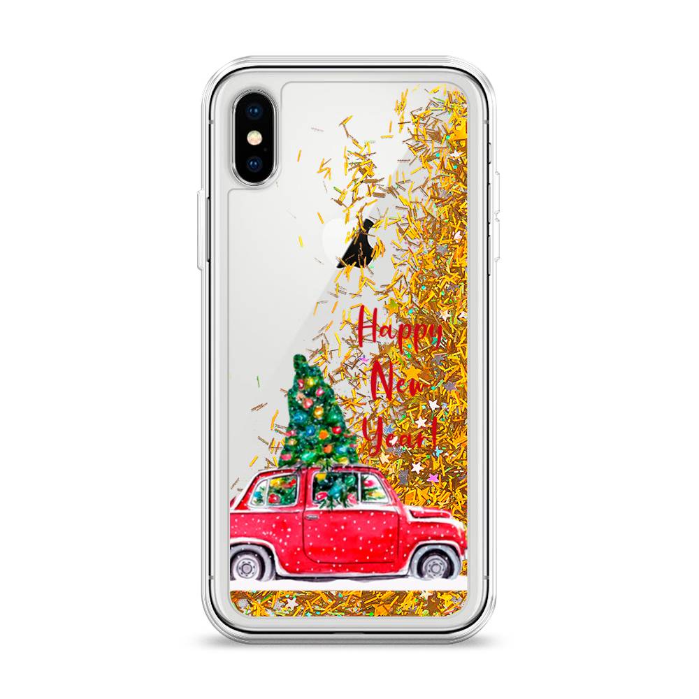 Жидкий чехол с блестками Happy New Year на iPhone X (10) купить, отзывы,  фото, доставка - КАПУСТА | Совместные покупки Краснодар, Краснодарский край,