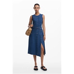 Denim midi dress