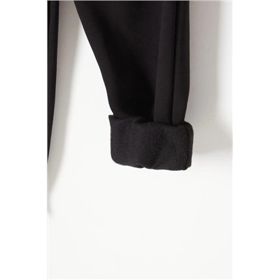Cansın Mini Черные детские спортивные штаны с тремя нитками и эластичной резинкой на талии 16760