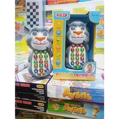 Обучающая и развивающая игрушка в форме котика Умный телефон