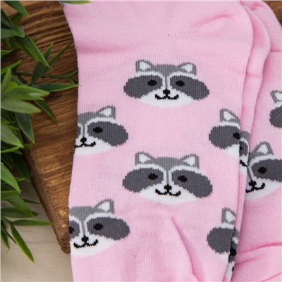 Носки женские "Raccoon", розовый, р. 35-40