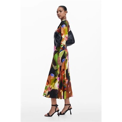 Printed midi dress M. Christian Lacroix