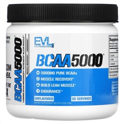 EVLution Nutrition, BCAA5000, без вкусовых добавок, 150 г (5,3 унции)