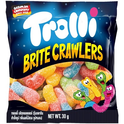 Жевательный мармелад Trolli Brite Crawlers (Кислые червячки) 30 гр