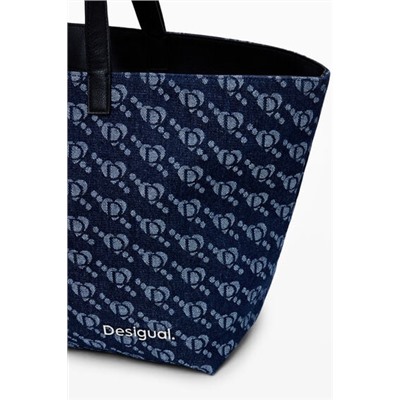 Desigual logo shopper bag