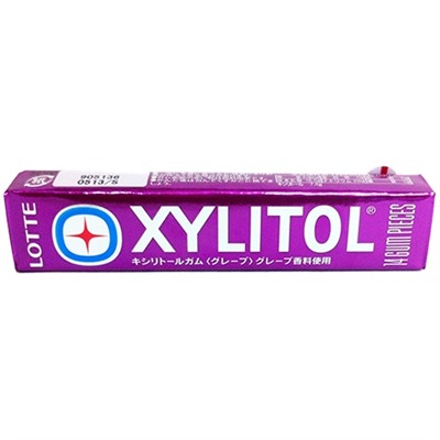 LOTTE Жевательная резинка XYLITOL без сахара со вкусом винограда 14 подушечек